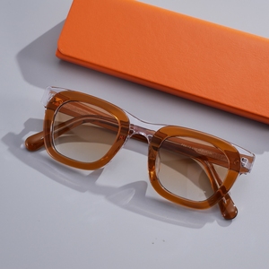 Vintage Thick Acetate Square <b>Sunglasses</b> Unisex <b>Gradient</b> Lens UV400 Protection Retro Fashion Sun Glasses Custom Logo - Product Image 2