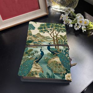 Taccuino artigianale A6 carino regalo per la scuola per le scuole <span class=keywords><strong>medie</strong></span> ottimo per le liste dei compiti e le note degli amici con il pavone - Product Image 3