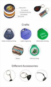 13.56Mhz 프로그래밍 가능 재기록 가능 미니 NFC 태그 ABS <span class=keywords><strong>RFID</strong></span> 키포브 키체인 (호텔, 주택용 1K 칩 탑재) - Product Image 6