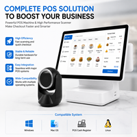 Lecteur de codes-barres 2D de bureau USB RS232 à haute résolution 800*600 CMOS, conception innovante 2026, avec câble détachable pour système de point de vente