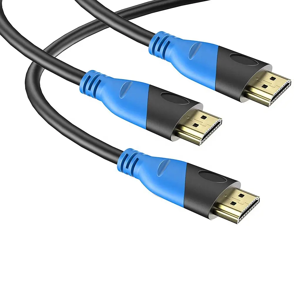 High Speed 3D 4K 2.0 BC HDMI Cable 3 6ft Soft HDMI Cables with Gold Plated UHD Connectors Right 90 Degree Angle Adapter