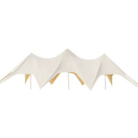 Canopée de grande taille pour grande fête, pare-soleil en toile de luxe pour les activités de plein air, 3 toitures, tente de grande capacité