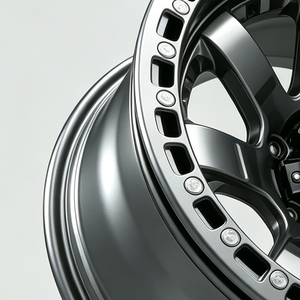 Jantes forgées Beadlock gris foncé mat tout-terrain en alliage 15-20 pouces 17x8.5 17x9 6x139.7 pour Land Rover Defender Suzuki Jimny - Product Image 6