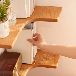 Estantes de esquina de madera hechos a mano, organizador de almacenamiento <span class=keywords><strong>para</strong></span> el hogar, estante de pared de esquina en forma de <span class=keywords><strong>L</strong></span> <span class=keywords><strong>para</strong></span> baño, Repisas de cocina - Product Image 4