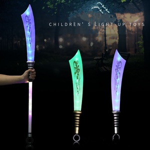 Épée lumineuse créative pour garçons, fournitures de fête, cadeau de maternelle, couteau de musique pour enfants de dessin animé pour jouets de décrochage de marché de nuit - Product Image 2