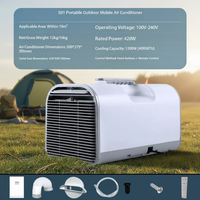 Climatiseur mobile portable solaire et à batterie 4095 BTU, contrôlé par application, pour camping en extérieur, hôtels et usage domestique