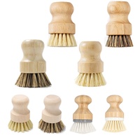 Brosse à vaisselle en bois avec poils de sisal, brosse de nettoyage de cuisine personnalisée, brosse à récurer en bambou, outil de nettoyage ménager