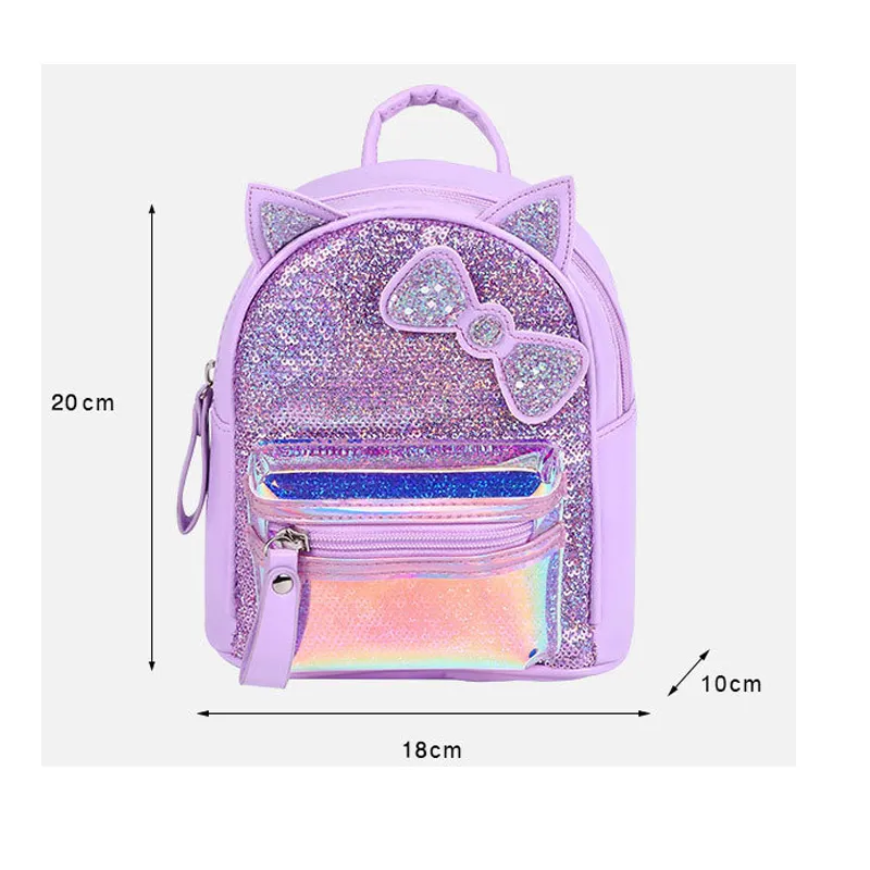 Mini sac à dos personnalisé sac à dos de princesse à sequins pour enfant mignon mini sac pour petite fille sac d'école pour enfant sac à dos sac à main