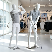 Mannequin de sport en fibre de verre dynamique, corps entier, homme/femme adulte, pose d'action, pour vitrine d'exposition de vêtements de sport