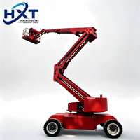 Nacelle élévatrice articulée HXT à auto-nivellement 12m pour l'élagage d'arbres, levage hydraulique extérieur en haute altitude avec nacelle de travail