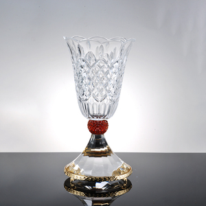 <span class=keywords><strong>Vase</strong></span> en verre <span class=keywords><strong>de</strong></span> <span class=keywords><strong>cristal</strong></span> à grande bouche, moderne, haut <span class=keywords><strong>de</strong></span> gamme, antique, clair, <span class=keywords><strong>de</strong></span> forme unique - Product Image 3