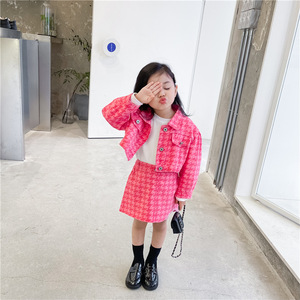 Ensemble de vêtements <span class=keywords><strong>en</strong></span> Denim pour bébé fille, 2 pièces, mode, Style coré<span class=keywords><strong>en</strong></span>, rose imprimé, veste + <span class=keywords><strong>jupe</strong></span> 1-6T, automne <span class=keywords><strong>2021</strong></span> - Product Image 2
