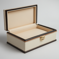 Emballage cadeau cosmétique de luxe sur mesure, boîte à parfum, boîte en cuir PU faite à la main