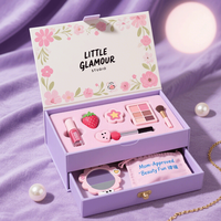 Boîtes de maquillage pour enfants en carton à deux étages personnalisées, crème pour les yeux, matériaux recyclés, fermeture magnétique, taille personnalisée