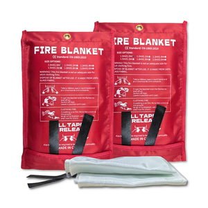 Couverture de sécurité incendie en fibre de verre professionnelle, respectueuse de la peau, résistante à la chaleur 550°C, taille personnalisable pour la protection incendie à domicile - Product Image 3