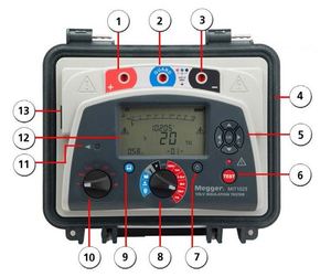 Testeur de résistance d'isolement Megger MIT1525 15kV avec alimentation secteur et batterie - Product Image 6