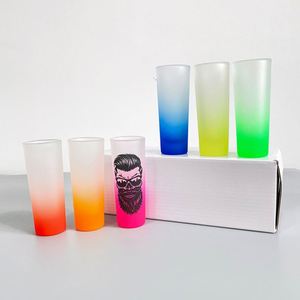 Verres à whisky et à cocktail dégradés givrés de 2,5 oz, 3 oz, 70 ml, verres à shot couleur ombrée pour la sublimation et la personnalisation - Product Image 4