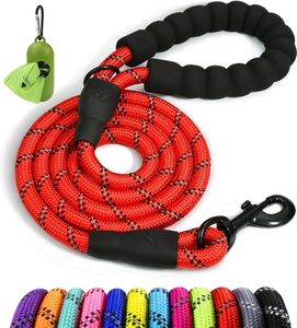 Laisse pour chien multicolore anti-emmêlement, 8 mm, en nylon réfléchissant, souple et confortable, motif à pois, style tendance, noir pour animaux de compagnie - Product Image 2