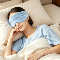 Masque pour les yeux en sel de l'Himalaya, compresses chaudes micro-ondables, masque pour les yeux personnalisable, rempli de sel naturel, masque pour les yeux en peluche douce