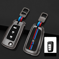 Vente en gros usine : Coque de clé pliable à 3 boutons en alliage de zinc pour Nissan Tiida Note Toyota Corolla Sport Stripe Fob