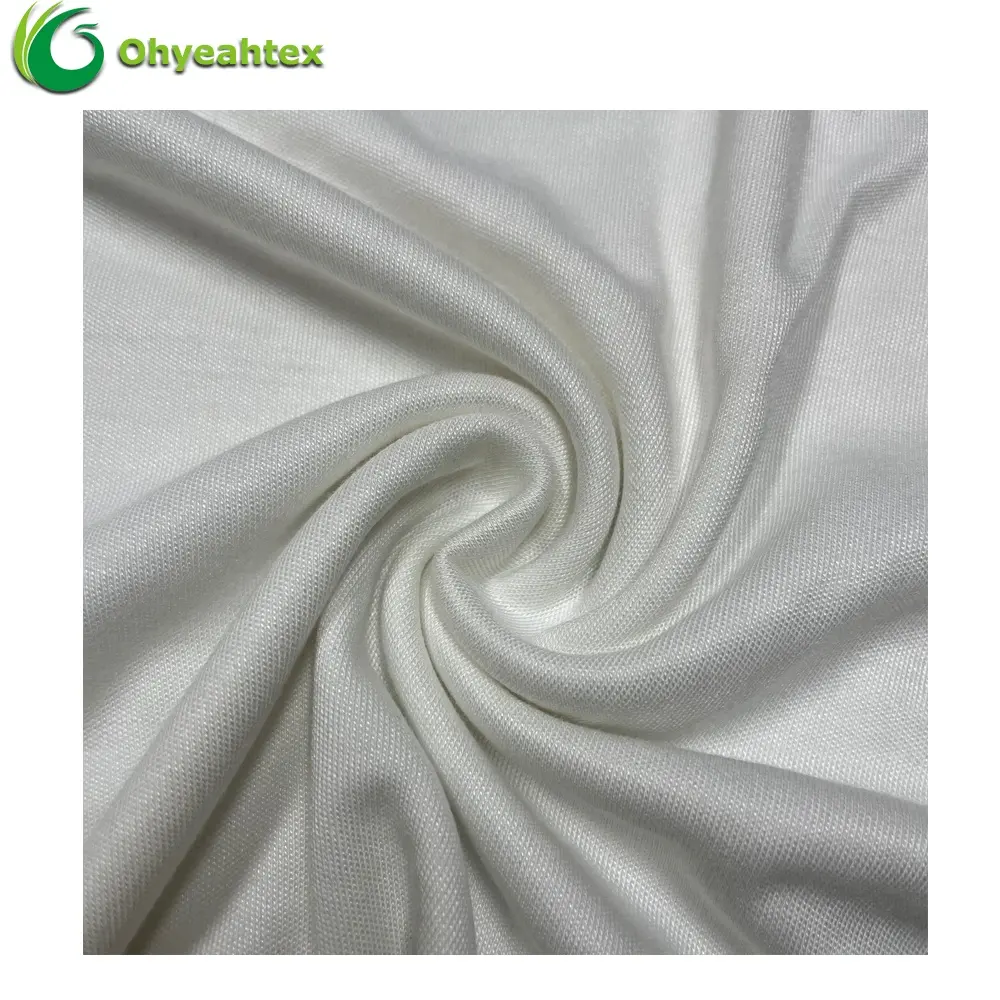 FSC Certificated 71% Bamboo Lyocel 24% Chitin 5% Spandex Fabric For Garments