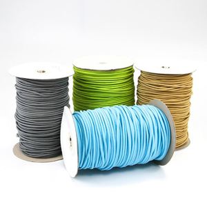 Round Elastic Cord 3mm 5mm 6mm 8mm 10mm Polyester Fabric Bungee Cord Adjustable Drawstring Shock Cord - Product Image 3