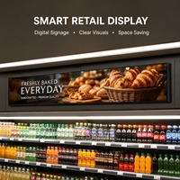 Écran LCD ultra-large à cadre fin pour affichage numérique commercial, CMS basé sur le cloud, prise en charge de la taille personnalisée, OEM/ODM