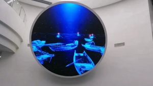 Pantalla LED Circular P4 para Interiores, Modelo Flexible para Bodas, Pantalla LED para Carteleras, Entretenimiento <span class=keywords><strong>Digital</strong></span> - Product Image 5
