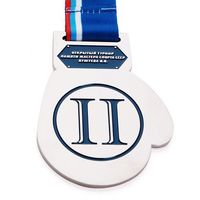 Médaille personnalisée en forme de gant de boxe pour homme musclé, médaille plaquée argent sur mesure pour les compétitions de fitness et de boxe