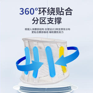 Cinturón de soporte lumbar Chicfit, soporte de cintura ajustable y transpirable para aliviar el dolor, diseño envolvente de tamaño universal - Product Image 5