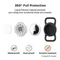 Collier intelligent anti-perte pour chien avec étiquette personnalisée en silicone étanche à code QR, impression invisible douce, motif uni