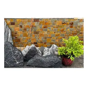 Prix extérieur paysage pierre décoration murale extérieure ardoise rouillée Culture pierre placage mur revêtement carreaux pour mur décor maison