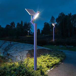 Lampadaire en aluminium profilé intégré, lampadaire solaire de jardin, éclairage <span class=keywords><strong>extérieur</strong></span> à LED, lampes en aluminium, IP65, alimenté par énergie solaire - Product Image 5