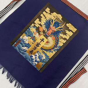 <span class=keywords><strong>Tablier</strong></span> de taille élégant de style <span class=keywords><strong>japonais</strong></span> Toile durable lavable et réutilisable avec motifs kimono traditionnels Design sans manches - Product Image 4