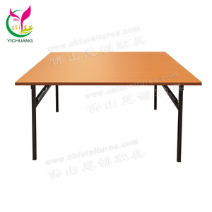 <span class=keywords><strong>Mesa</strong></span> de comedor de hotel para reuniones populares con diseño plegable laminado rectangular de - Product Image 4
