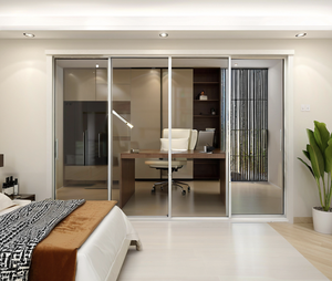 <span class=keywords><strong>Porte</strong></span> <span class=keywords><strong>coulissante</strong></span> <span class=keywords><strong>en</strong></span> alliage d'aluminium avec <span class=keywords><strong>verre</strong></span> pour balcon, patio ou entrée - Product Image 5