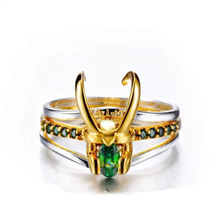 Три в одном Loki, новое кольцо с цирконом для шлема, угловой Большой Крючок, кольцо Loki