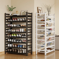 Prix de gros Porte d'entrée Conception simple Étagère à chaussures en métal à plusieurs niveaux Étagère à chaussures portable pour salon moderne Étagère de rangement pour chaussures