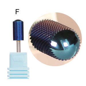 Brocas para uñas con parte superior redonda de barril grande azul de 3/32 ", fáciles y seguras de usar para máquina <span class=keywords><strong>Dremel</strong></span> de polvo acrílico de gel duro - Product Image 4