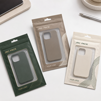 Sacs d'emballage personnalisés en plastique pour coques de téléphone, pochettes à fermeture éclair à 3 soudures latérales, mini-sacs Mylar pour accessoires de téléphone