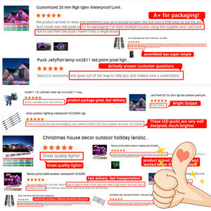 24v rgb स्मार्ट नेतृत्व पिक्सेल स्ट्रिंग लाइट वाटरप्रूफ और सजावटी आउटडोर छुट्टी रोशनी ip68 रेटिंग स्थायी स्रोत - Product Image 4