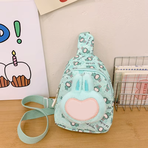 Kawaii Kids Sling <strong>Bags</strong> Fashionable Cute Crossbody Shoulder <strong>Bags</strong> Zipper Portable Travel Chest <strong>Bag</strong> Girls HAONNA Nylon Wholesale - Product Image 3