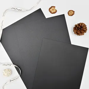 SGS Certified 400GSM 450GSM Uncoated Solid Black Cardboard For Gift Package  Paper