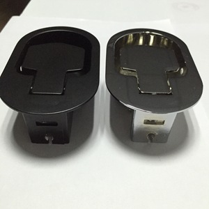 Tirador de Mueble de Aleación de Aluminio Hecho a Medida, con Dos Orificios y Cordón, Negro, Moderno y Sencillo, Accesorio de Ferretería 16028 - Product Image 1
