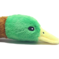 Jouet en peluche canard sauvage amusant et couineur pour chien, accessoire interactif à mâcher et à jouer pour animaux de compagnie