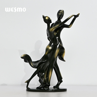 Statue de sculpture de danse en résine personnalisée pour couple danseur Figurine de danse abstraite moderne Décoration de la maison
