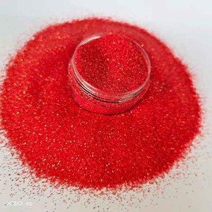 Polvo Súper Brillante Iridiscente J S G C Serie Modelo C, 1KG, Tamaño 1/128, Forma Hexagonal, Color Rojo, Material PET, Superventas - Product Image 2