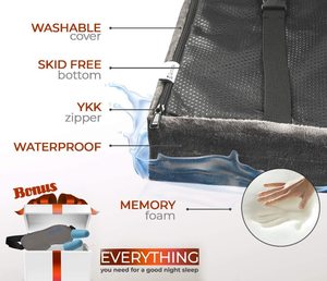 Memory <span class=keywords><strong>Foam</strong></span> Cắm Trại NệM Di Động Cuộn Lên Ngủ Mat Cho Sàn - Product Image 5