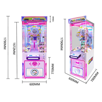 Machine de jeu d'arcade à monnayeur pour la distribution de prix et l'échange de cadeaux, taux de gain ajustable, garantie 1 an, boîtier métallique