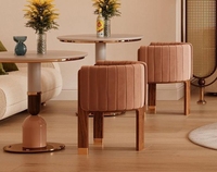 Chaise de salle à manger en bois massif de luxe Nordic Light Design Simple moderne café Club hôtel bureau de vente négociation cuisine salon